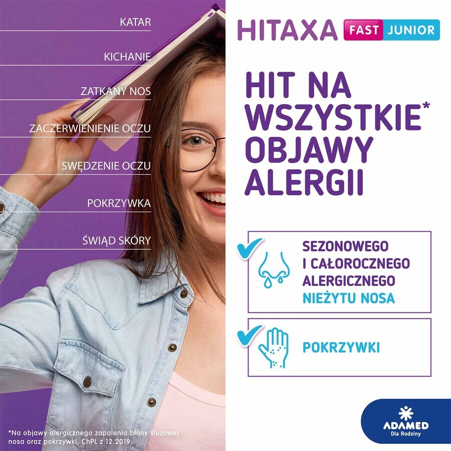 Hitaxa Fast Junior 2,5 mg, 10 comprimate cu dezintegrare orală