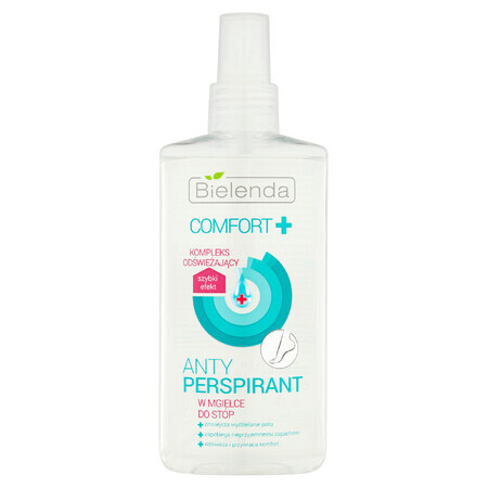 Bielenda Comfort +, antiperspirant în ceață pentru picioare, 150 ml