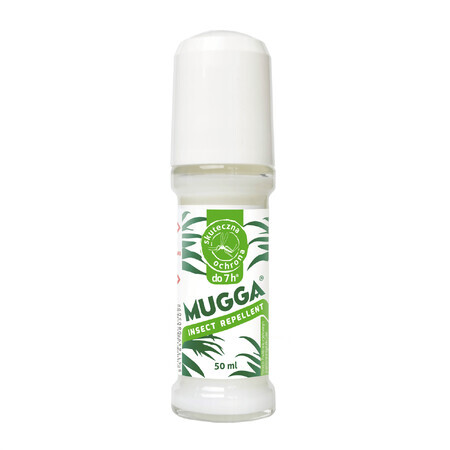 Mugga Insect Repellent, repelent pentru țânțari și căpușe, roll-on, DEET 20%, 50 ml