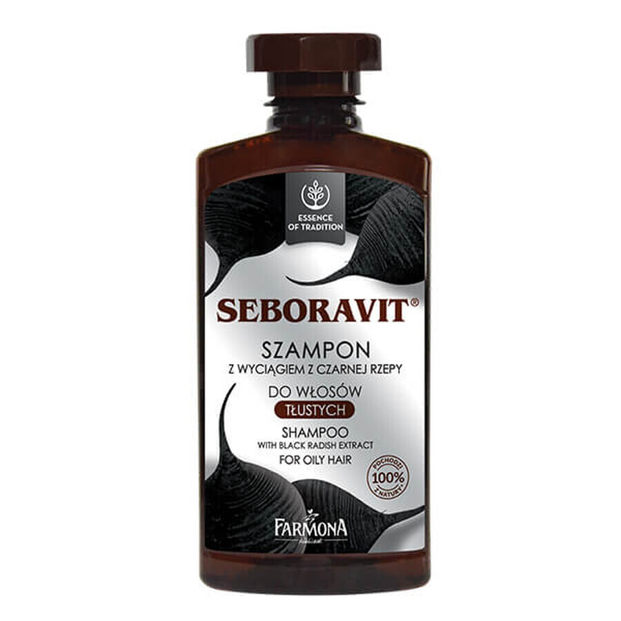 Farmona Seboravit, champú con extracto de nabo negro para cabello graso, 330 ml