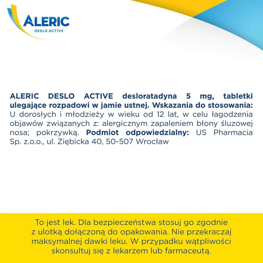 Aleric Deslo Active 5 mg, 10 orale desintegrerende tabletten