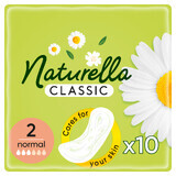 Naturella Classic, șervețele sanitare cu aripi, mușețel Normal, 10 buc