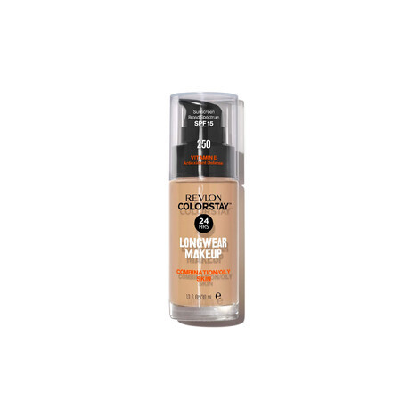 Revlon ColorStay, fondotinta per pelle mista e grassa, n. 250, Fresh Beige, con pompa, 30 ml