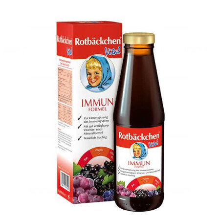 Rotbackchen Vital Immun Formel, Blushing Cheeks Immunity Formula, suc pentru copii de la 4 ani și adulți, 450 ml