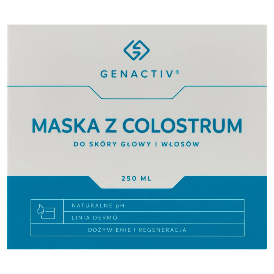 Genactiv, mască cu colostru pentru scalp și păr, 250 ml