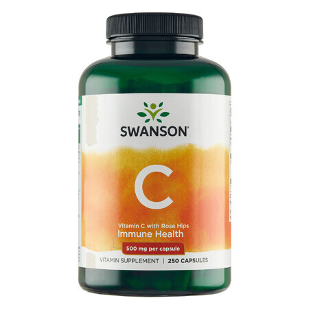 Swanson C, Vitamin C 500 mg mit Hagebutte, 250 Kapseln