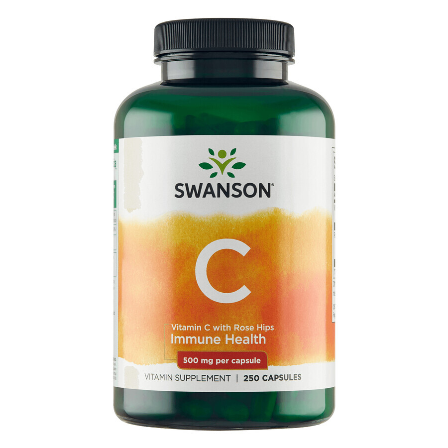 Swanson C, Vitamin C 500 mg mit Hagebutte, 250 Kapseln