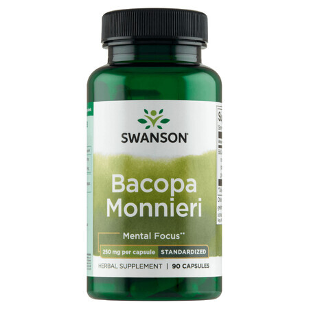 Swanson Bacopa Monnier BaCognize Extract, small leaf bacopa 250 mg, 90 capsules