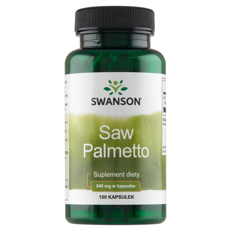 Swanson Saw Palmetto 540 mg, sabal palm, 100 capsule