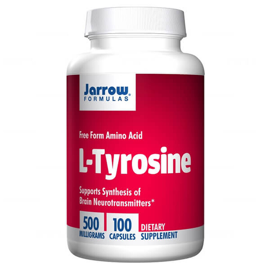 Jarrow Formulas L-Tyrosine, L-Tyrosine 500 mg, 100 capsule