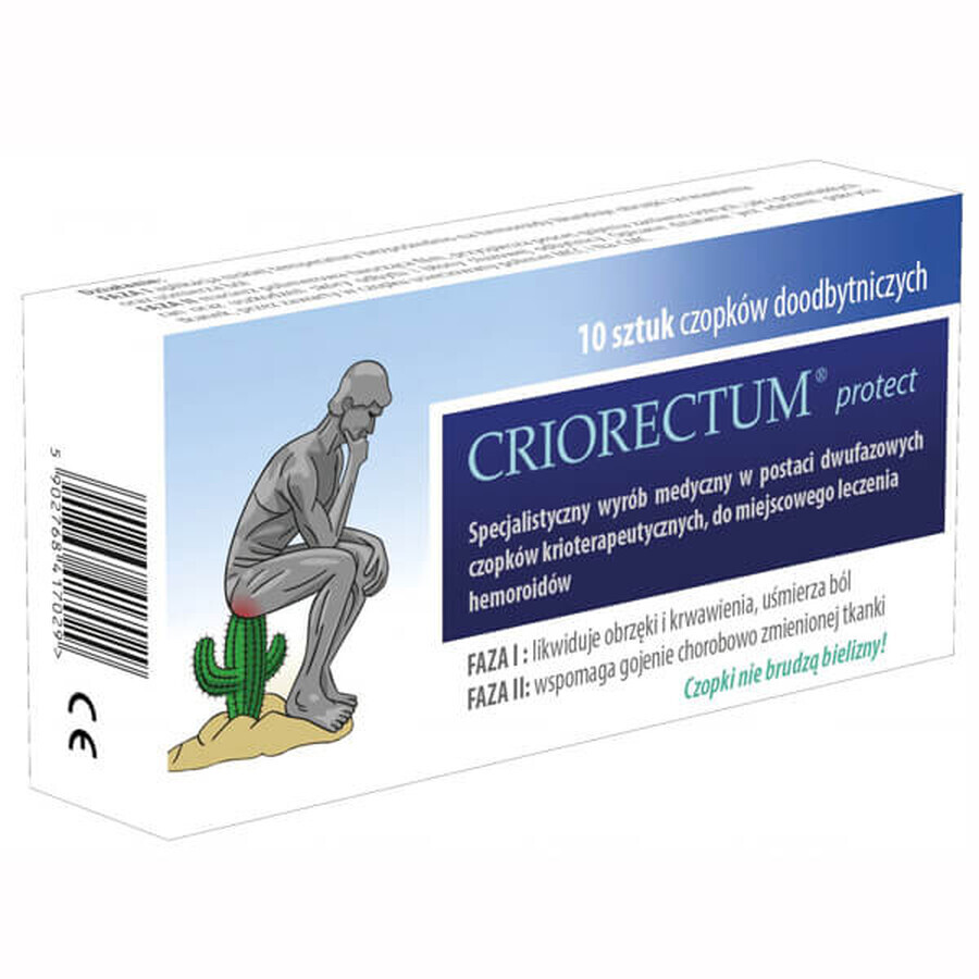 Criorectum Protect, supozitoare rectale, 10 bucăți