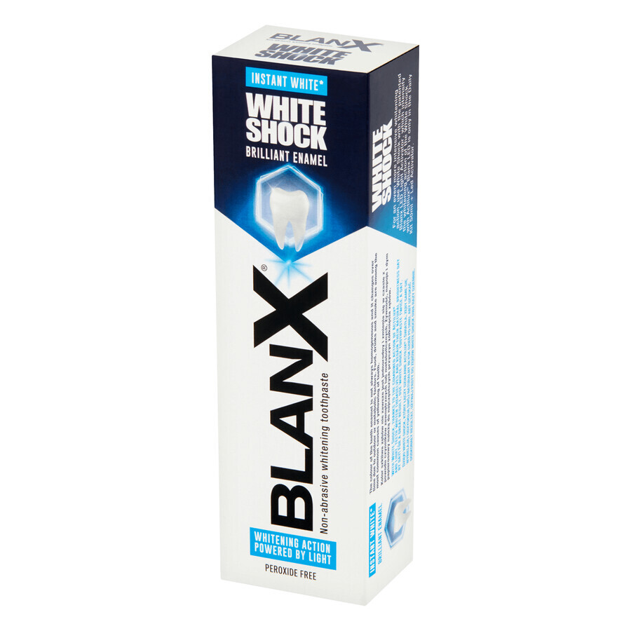 BlanX White Shock, pastă de dinți de albire activată de lumină, 75 ml