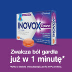 Inovox Express 2 mg + 0,6 mg + 1,2 mg, sabor naranja, 24 pastillas para chupar