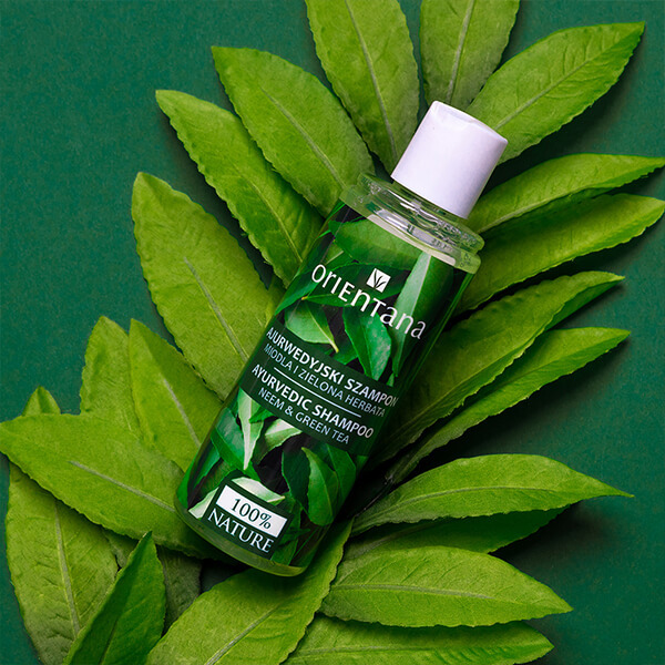 Orientana, șampon ayurvedic pentru păr, neem și ceai verde, 210 ml