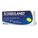 Scorbolamide 300 mg +100 mg + 5 mg, 40 irritated tablets