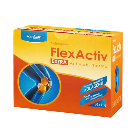 Activlab Pharma FlexActiv Extra, aromă de coacăze și merișoare, 30 plicuri