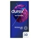 Durex Intense, prezervative cu gel stimulant, cu nervuri, 10 bucăți