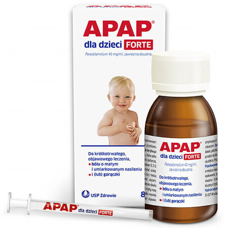 Apap pentru copii Forte 40 mg/ml, suspensie orală, 85 ml