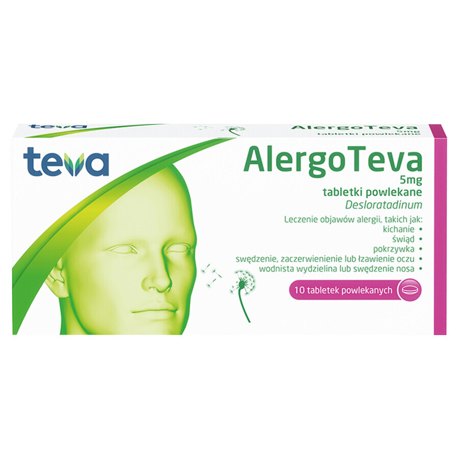 Alergo Teva 5 mg, 10 Filmtabletten