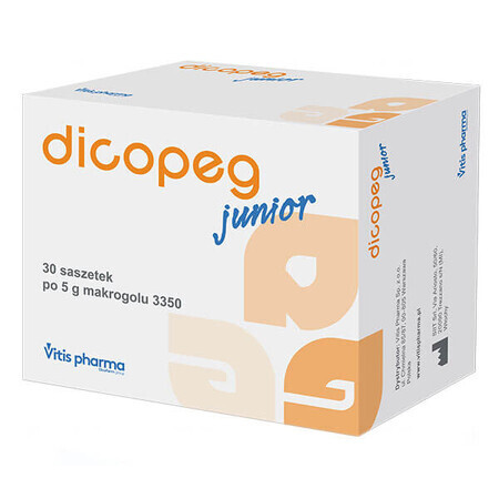 Dicopeg Junior, de la 6 luni, 5 g x 30 pliculețe