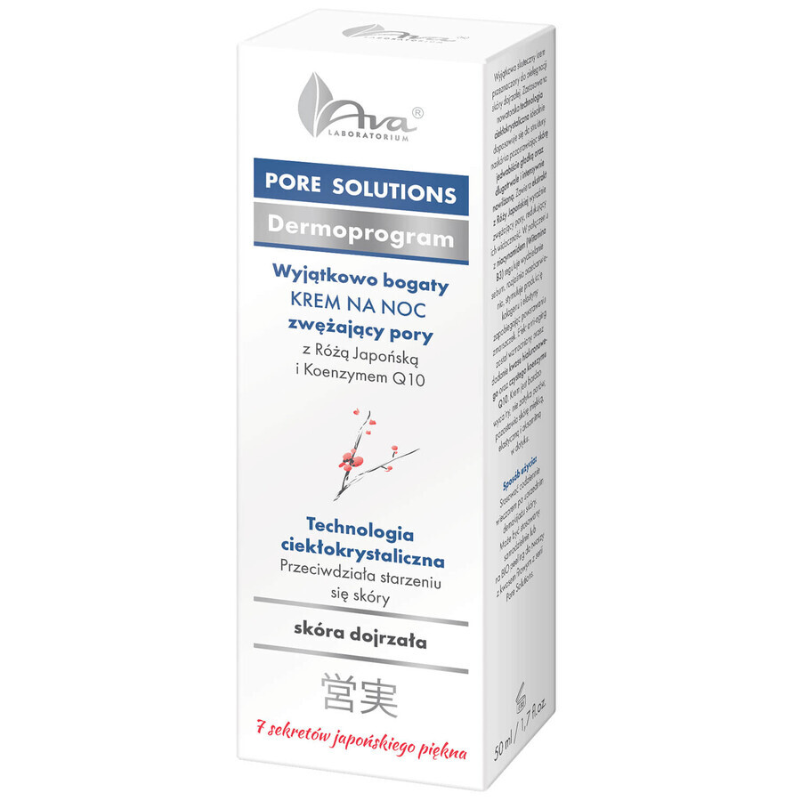 AVA Pore Solutions Rich Pore Tightening Night Cream 50ml