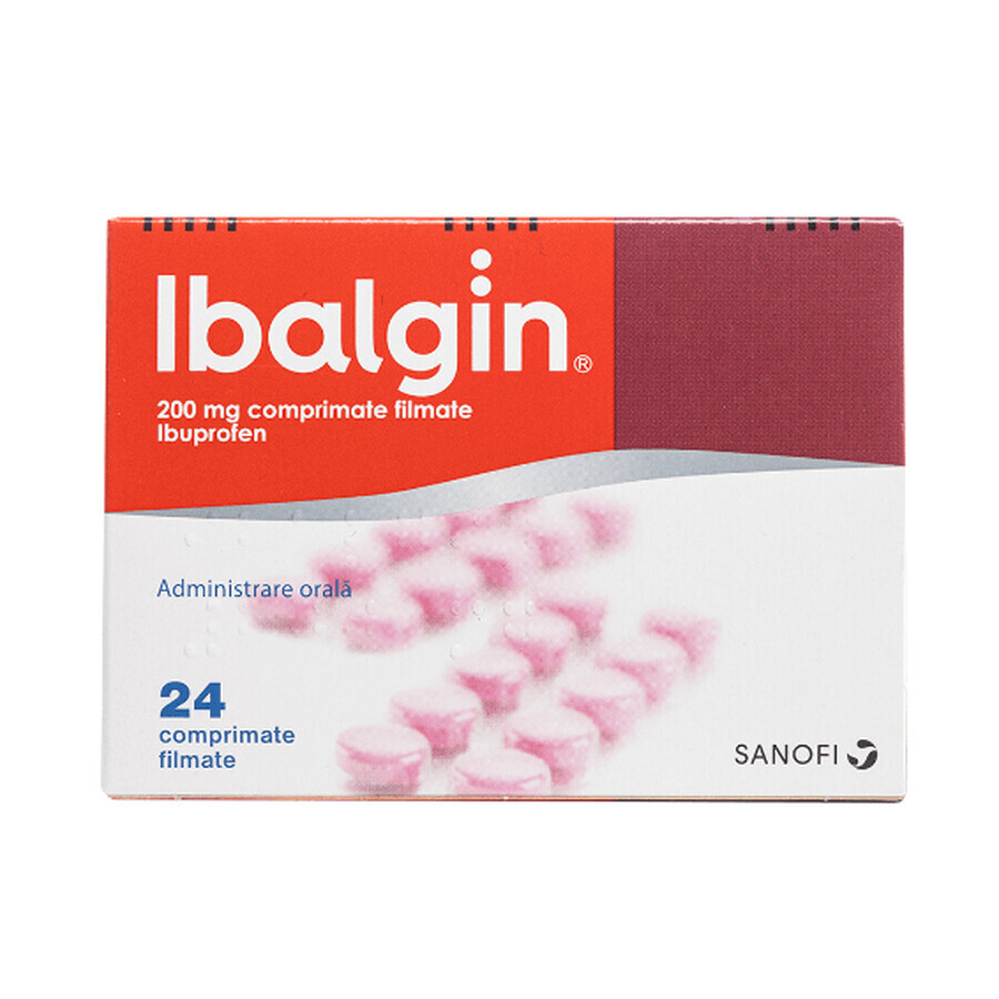 Ibalgin 200 mg, 24 comprimate filmate, Sanofi