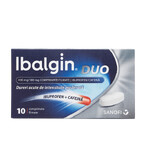 Ibalgin Duo 400mg/100mg, 10 comprimate filmate, Sanofi