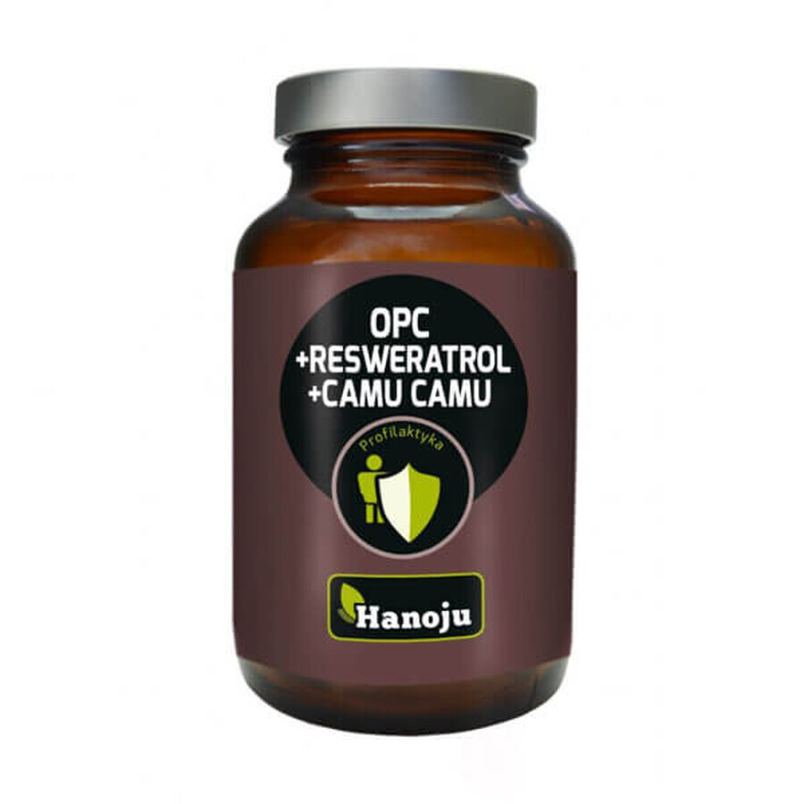 Hanoju, OPC + Resveratrol + Bio Camu Camu 500 mg, 60 capsules