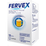 Fervex 500 mg + 200 mg + 25 mg, granulat pentru soluție orală, 12 pliculețe