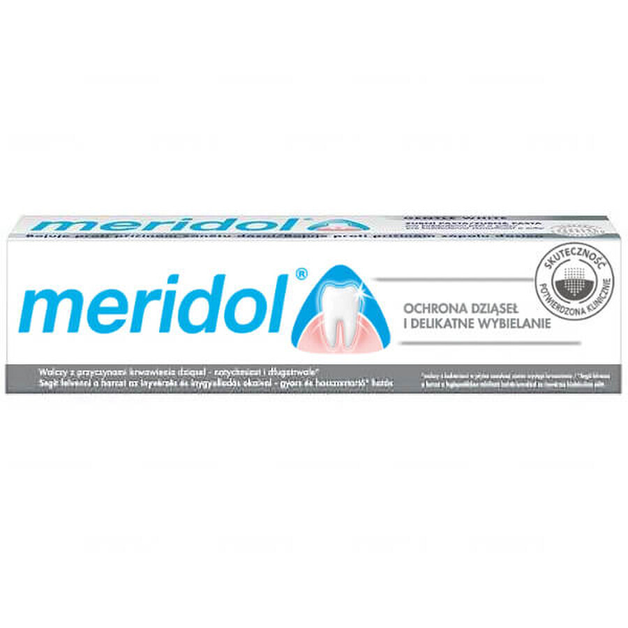 Meridol tandvleesbescherming en milde whitening, tandpasta, 75 ml