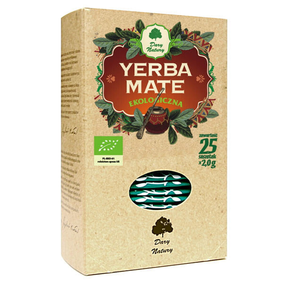 Darya Natury Yerba Mate, tè biologico, 2 g x 25 bustine