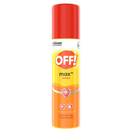 OFF! Max, spray repelent pentru țânțari și căpușe, cu icaridin 16%, 100 ml