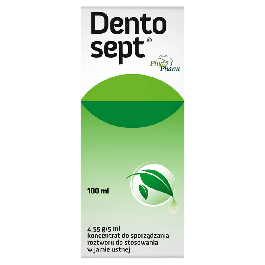 Dentosept 4,55 g/ 5 ml, concentrat pentru soluție orală, 100 ml