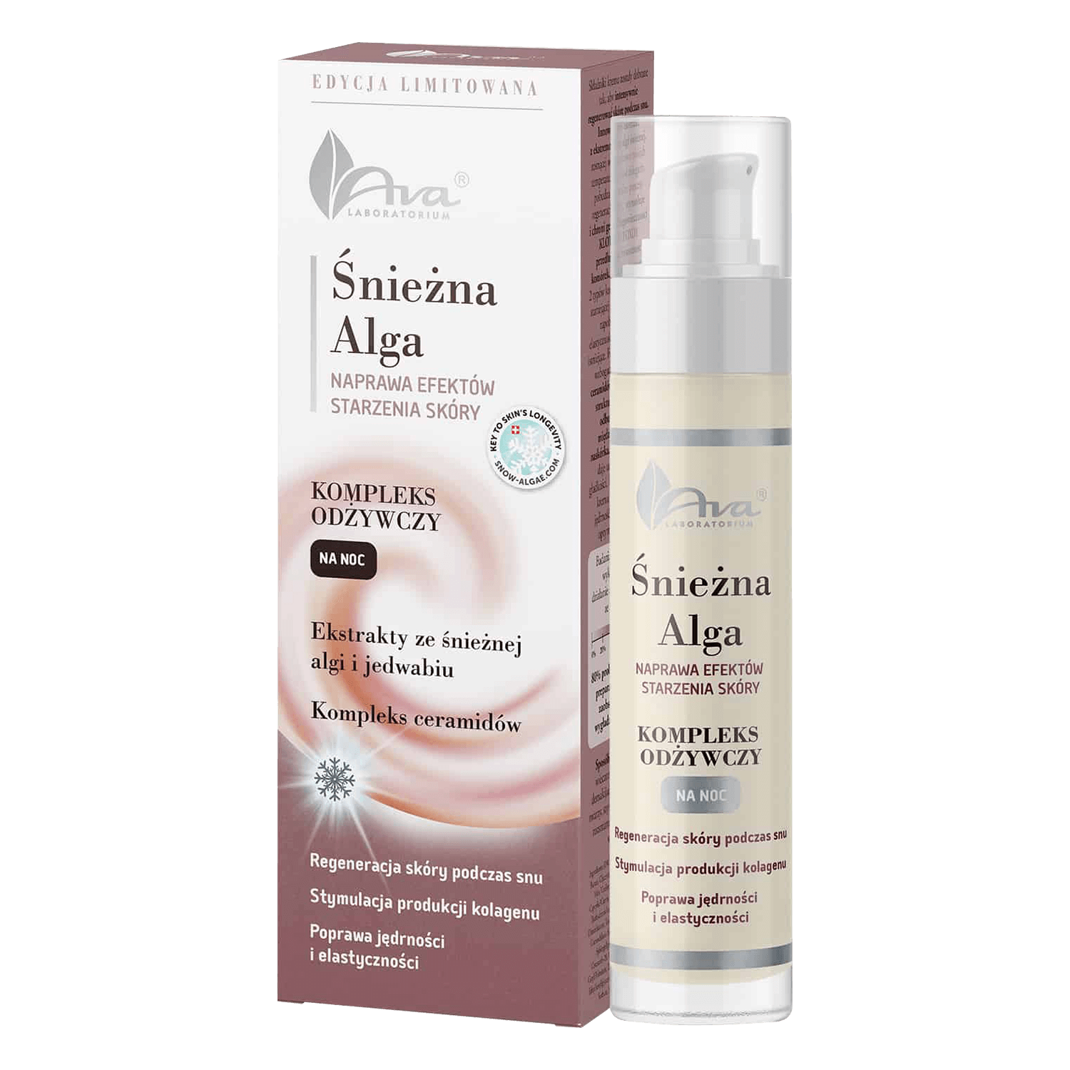 Ava Snowy Alga, complex hrănitor de noapte, 50 ml