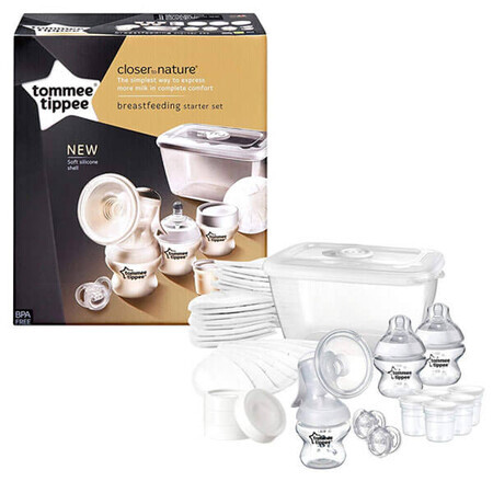 Tommee Tippee, pompă de sân manuală și sterilizator pentru microunde