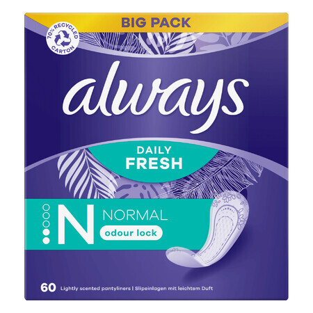 Always Dailies Fresh Protect, tampoane igienice, Normal, 60 buc