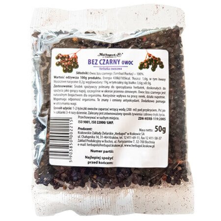 Herbapol Elderberry Black Fruit, ceai de fructe, 50 g