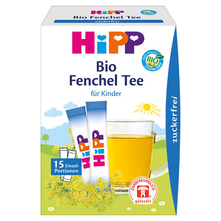 HiPP Ceai de fenicul BIO, 0,36 g x 15 pliculețe