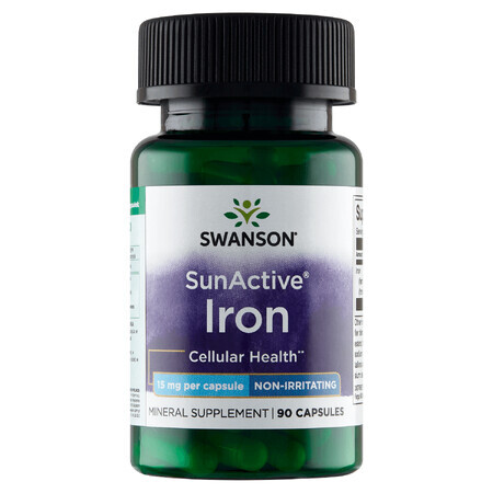 Swanson, SunActive Iron 15 mg, 90 capsules