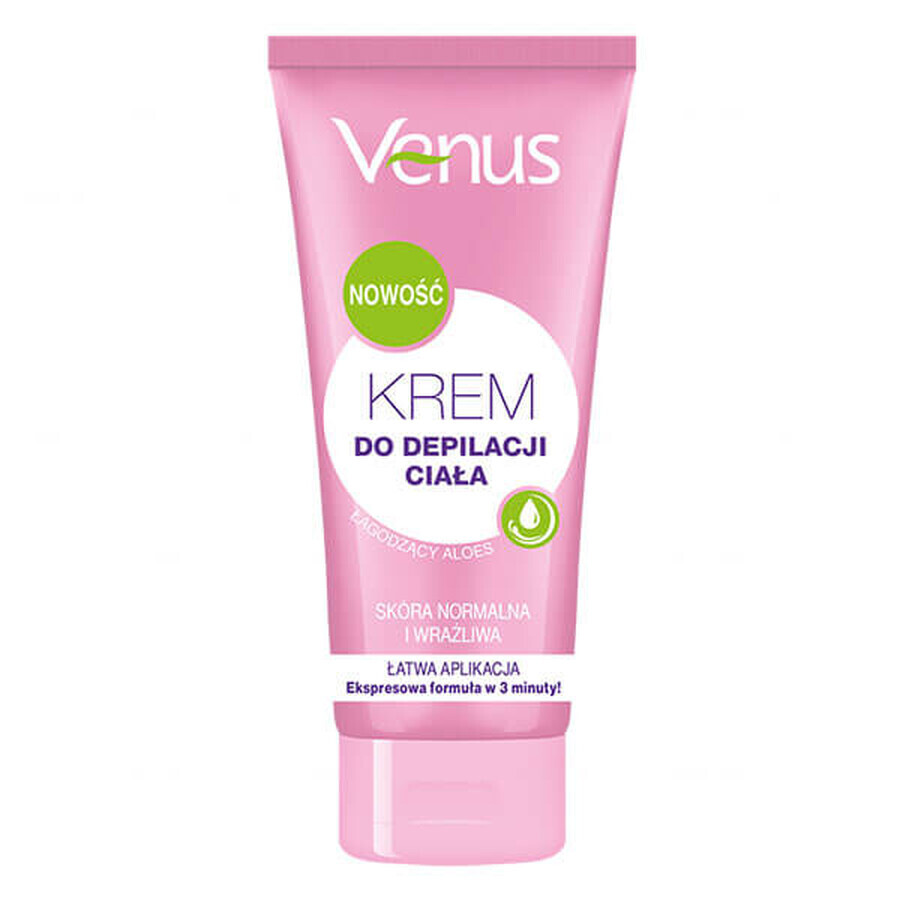 Venus, cremă de depilare corporală, calmantă cu aloe, 150 ml