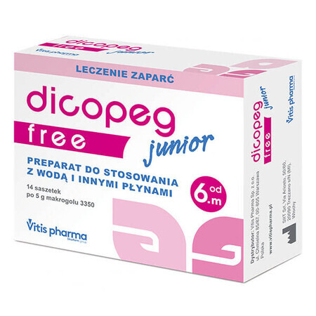 Dicopeg Junior Free, de la 6 luni, 5 g x 14 pliculețe