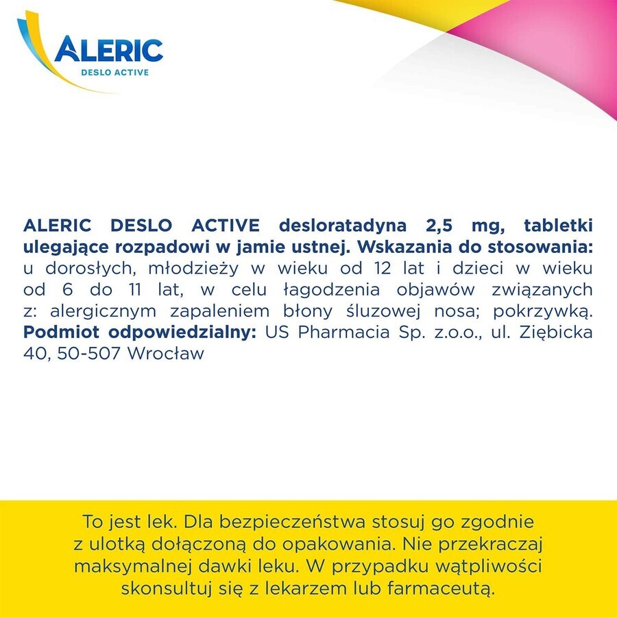 Aleric Deslo Active 2,5 mg, 10 orale desintegreertabletten