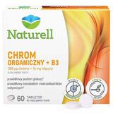 Naturell Organic Chromium + B3, 60 comprimate masticabile