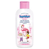 Bambino Kids, gel de spălare pentru corp și păr 2 în 1, Bolek i Lolek i flamingo, de la 1 an, 400 ml