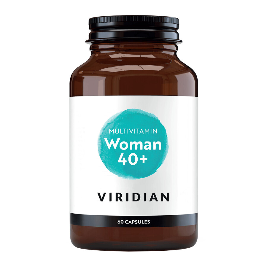 Viridian Woman 40+ Multi, multivitamins for women, 60 capsules