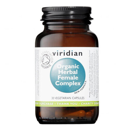 Viridian Organic Herbal Female Complex, un complex organic pe bază de plante pentru femei 30 capsule