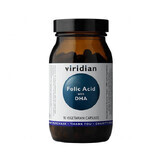 Viridian Folic Acid with DHA, acide folique avec DHA, 90 gélules