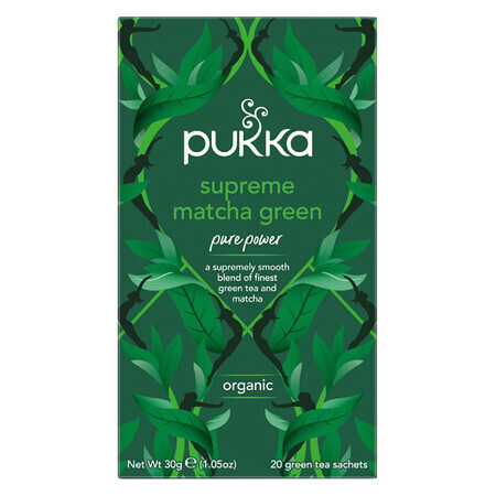 Pukka Supreme Matcha Green Organic, groene thee met Matcha, 1,5 g x 20 builtjes