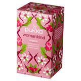 Pukka Womankind Organic, ceai de fructe și plante, merișor și trandafir, aromat, 1,5 g x 20 pliculețe