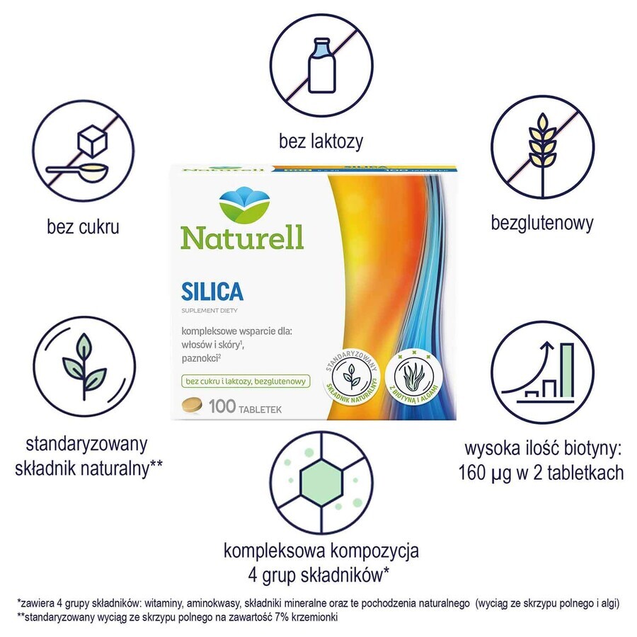 Naturell Silica, 100 comprimate